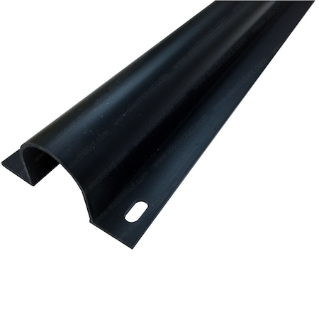Electriduct Plastic Flanged Wire Guard- 1" x 5ft- Black, PK 2 SR-WG-100-5-2PK-BK